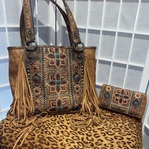 Montana West gun concealed purse with matching wallet